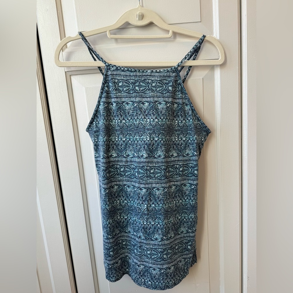 Patagonia indigo printed tank top